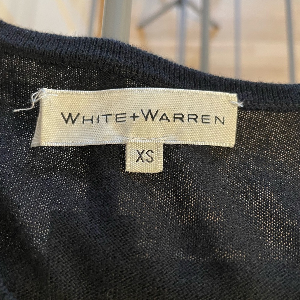 White + Warren Organic Cotton Black Knitwear